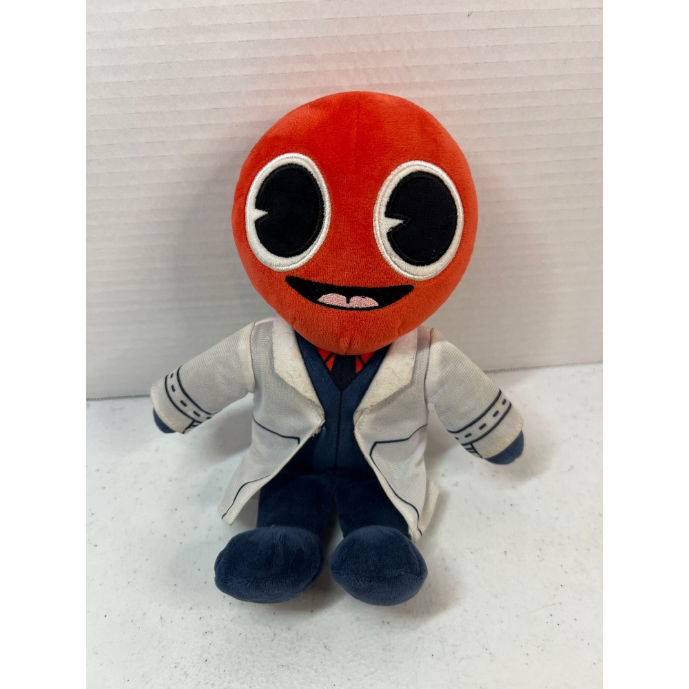 Rainbow Friends Red Plush PhatMojo Scientist Lab Coat Red Head 8 Inch 2023